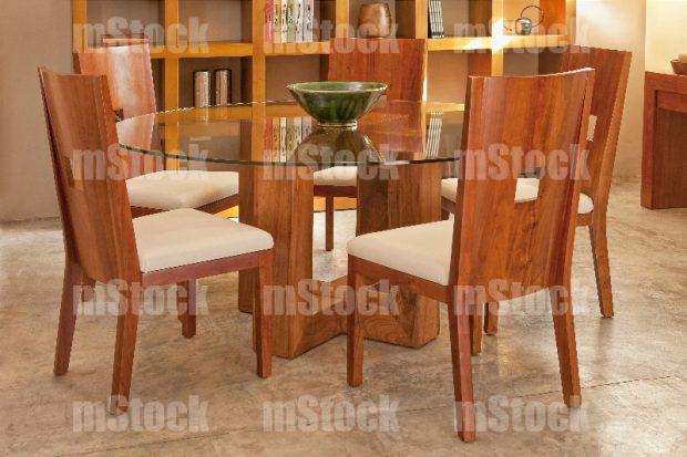 Comedor redondo de vidrio 5 sillas