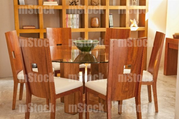 Comedor redondo de vidrio 6 sillas