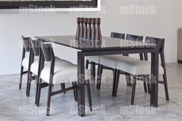 Comedor de Madera fina negro 8 personas