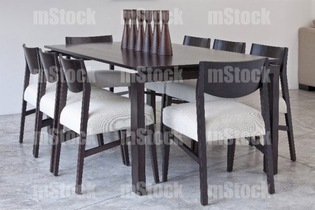 Comedor rectangular negro