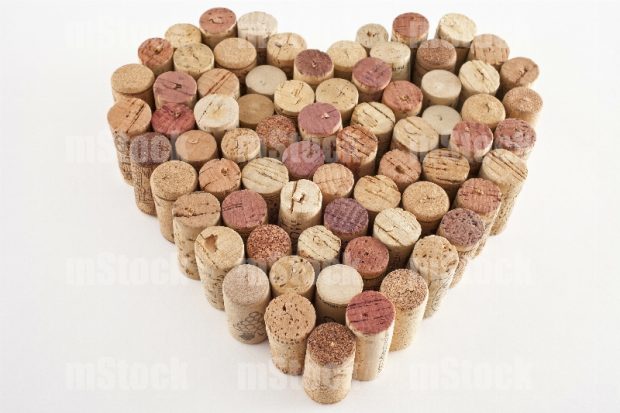 Corchos en forma de corazón