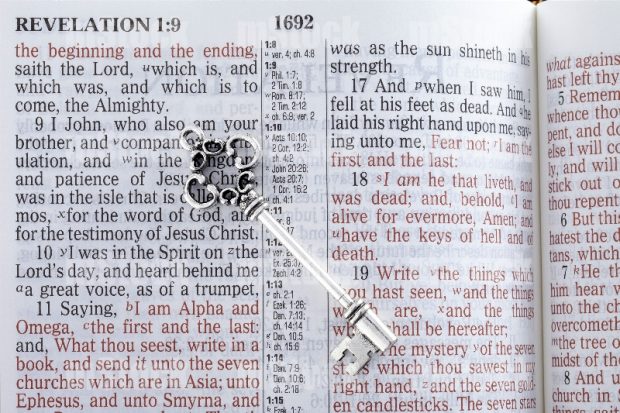 Key on the bible