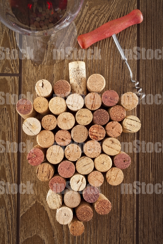 Racimo de Uvas hecho de corcho