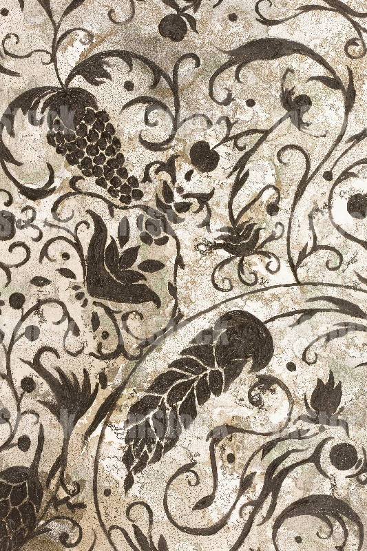 Cosecha de vino dibujada en papel