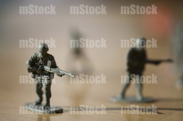Soldaditos de plastico verde