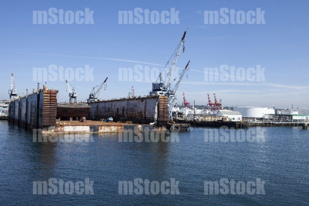 Grua en Astillero en puerto Marítimo
