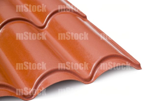 Teja roja de fibra de vidrio