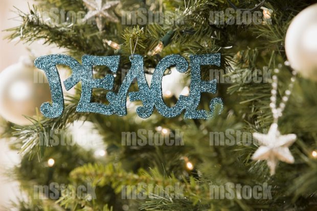 Adorno navideño Peace