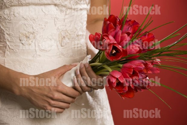 Ramo de Novia tulipanes rojos