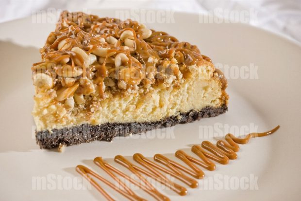 Pastel Snickers rebanada