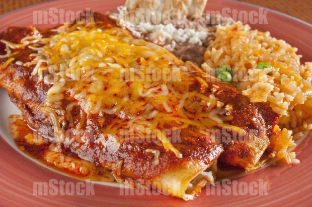 Enchiladas texanas con arroz